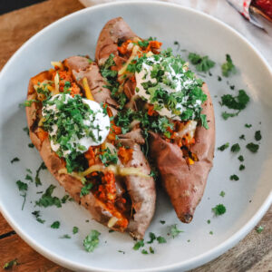 Stuffed sweet potatoes
