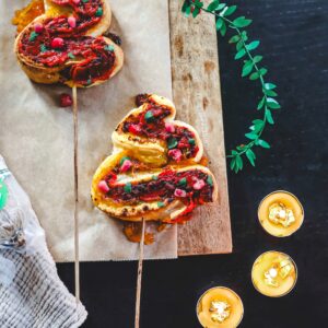 Festive pizza-style Christmas trees