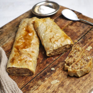 Strudel Stuffed with Lentil 'Salami'