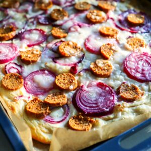 Vegan bread langos